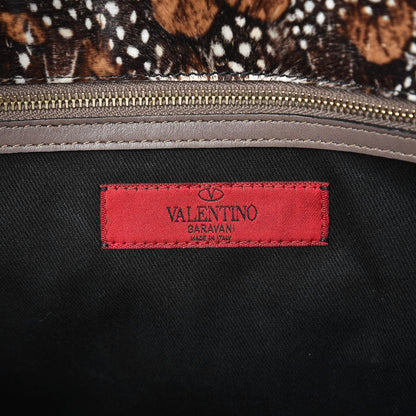 Valentino Garavani Calf Hair Feather Rockstud Shoulder Satchel 7 of 7