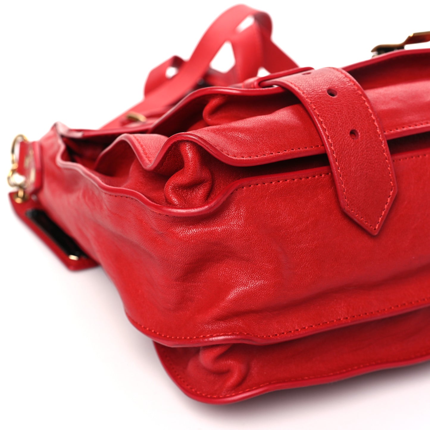 Lambskin Large PS1 Satchel Lipstick Red