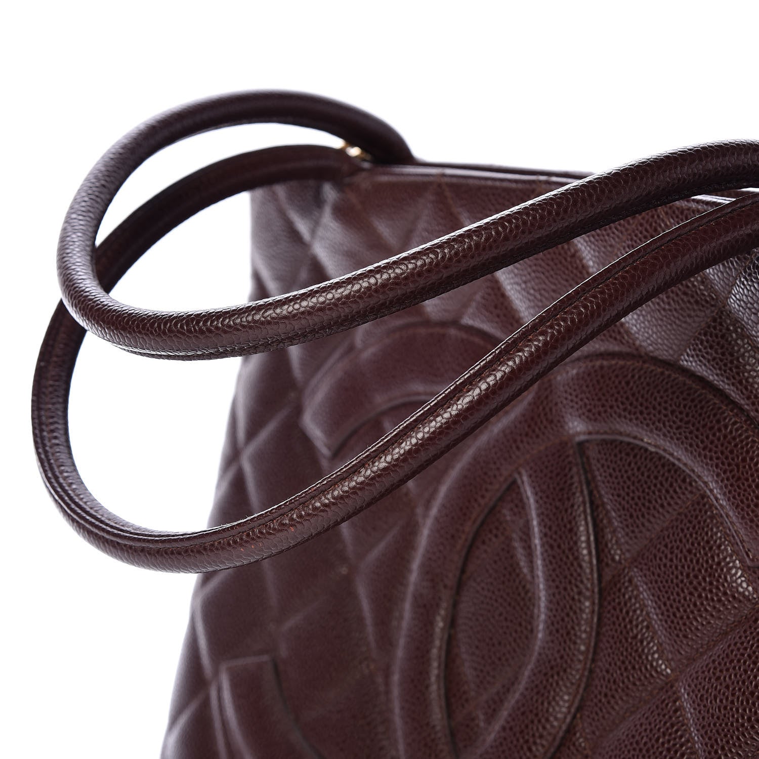 Chanel Caviar Quilted Medallion Tote Brown 12 of 13