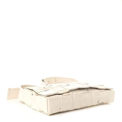 Bottega Veneta Paper Calfskin Intrecciato Stretch Cassette Shoulder Bag White 5 of 11