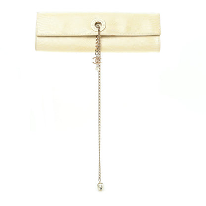 Chanel Lizard Pearl Evening Clutch Beige 2 of 8