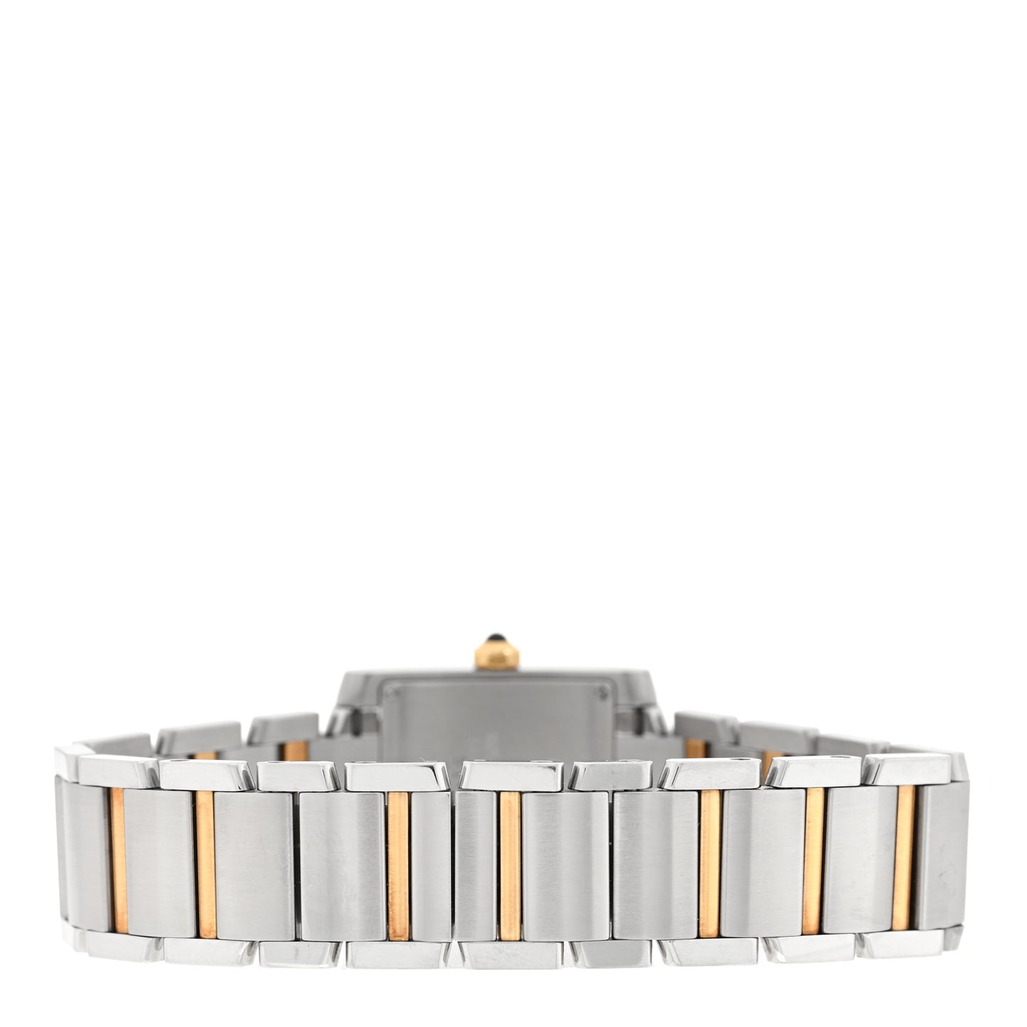 Stainless Steel 18K Yellow Gold 25mm Tank Francaise Quartz Watch