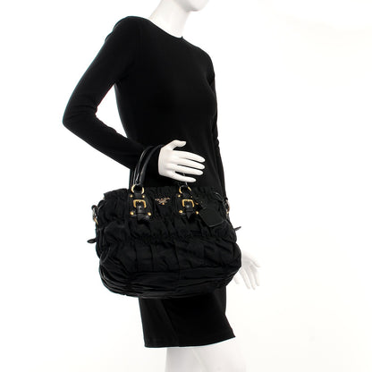 Prada Tessuto Nylon Gaufre Tote Nero Black 3 of 9