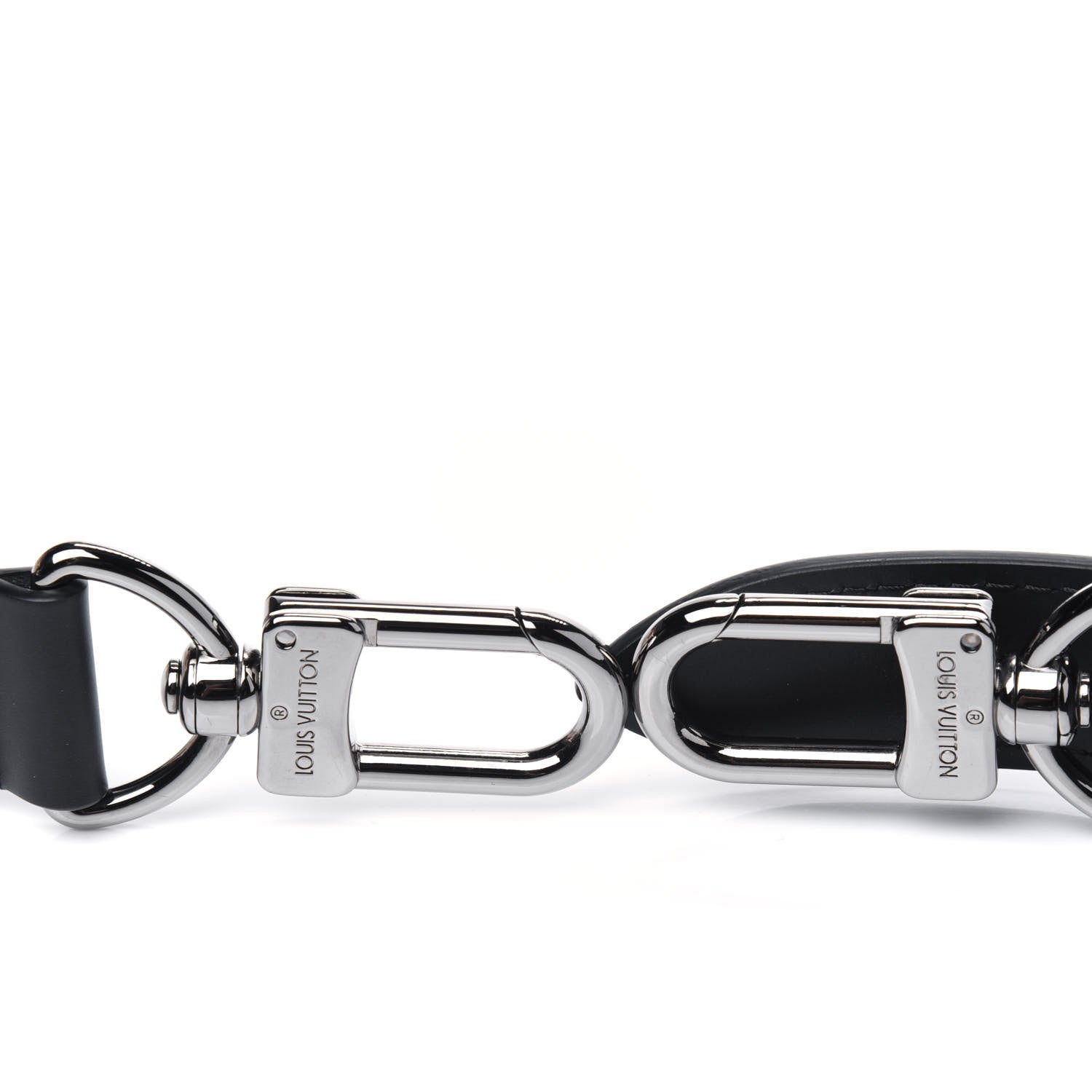 Louis Vuitton Calfskin Adjustable Keepall Bandouliere Shoulder Strap Black 3 of 4