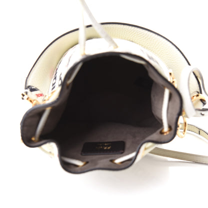 Fendi X FILA Vitello F is Fendi Mania Mini Mon Tresor Bucket Bag White 5 of 15