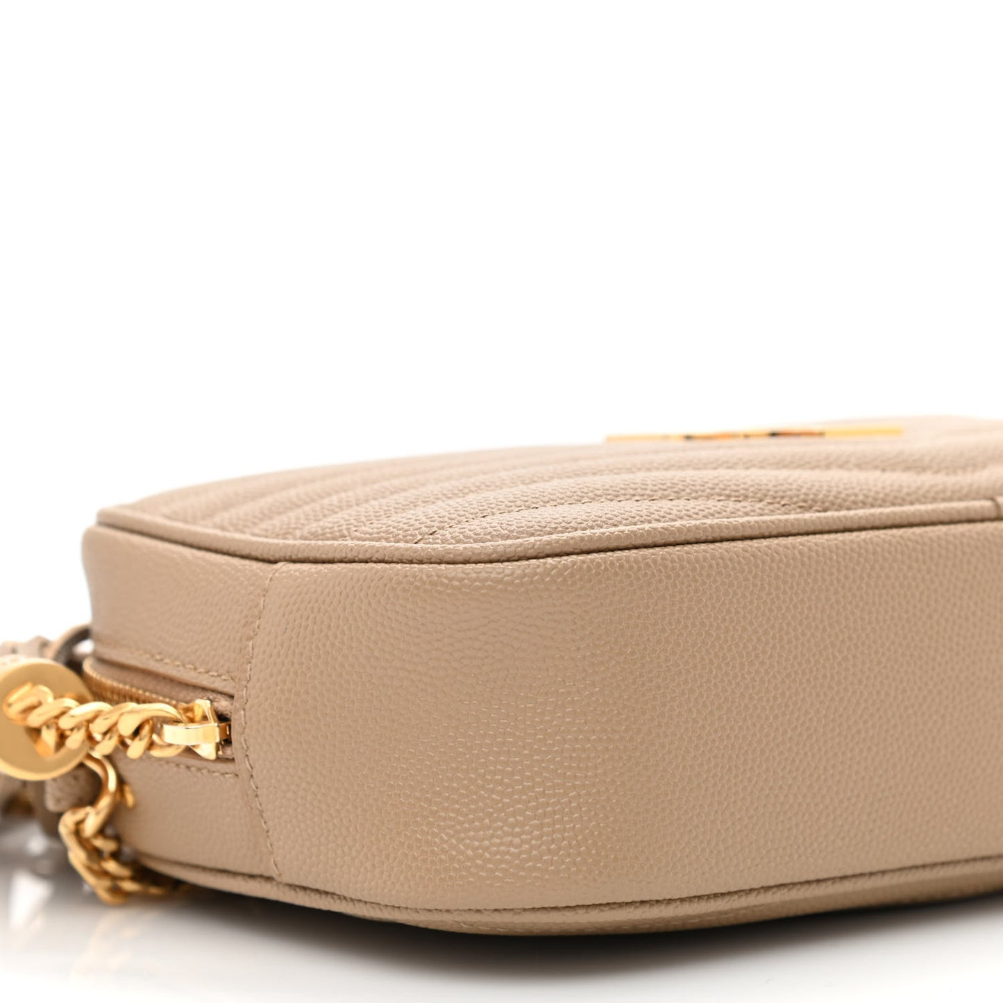 Grain De Poudre Matelasse Monogram Mini Lou Camera Bag Dark Latte