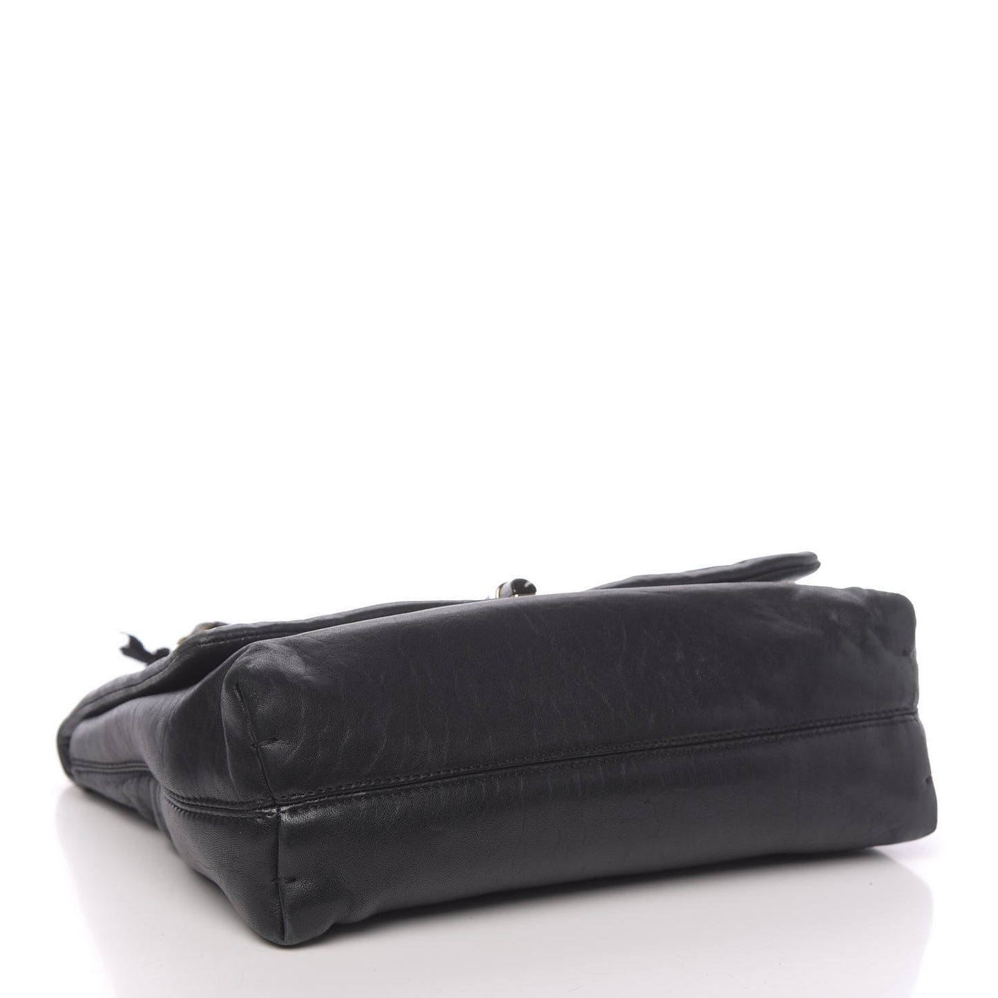 Lambskin Quilted Medium Happy Shoulder Bag Black