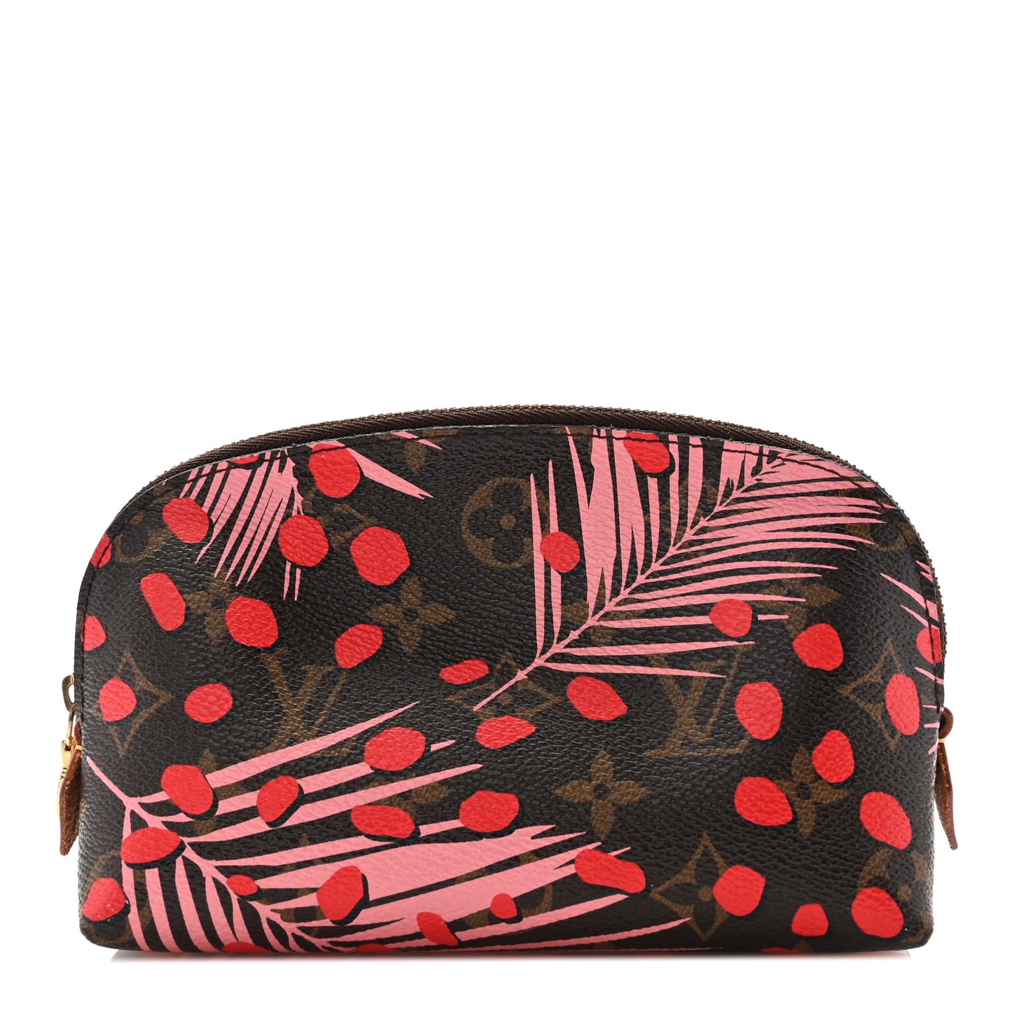 Monogram Jungle Dots Cosmetic Pouch Sugar Pink Poppy