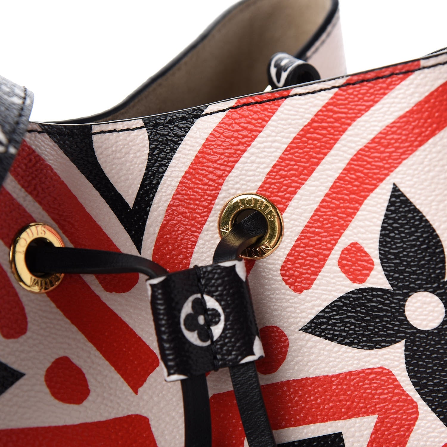 Louis Vuitton Monogram Giant Crafty NeoNoe MM Creme Rouge Black 11 of 11