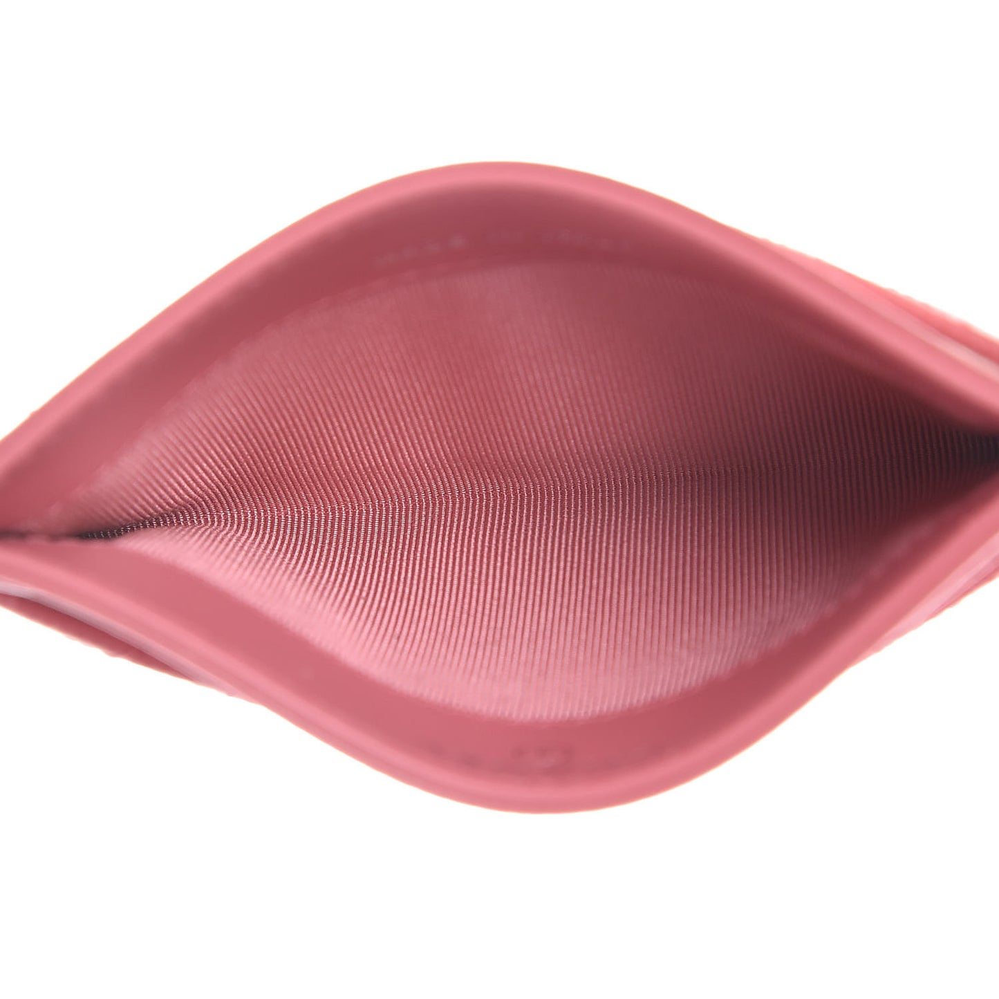 Caviar Chevron Quilted Card Holder Pink