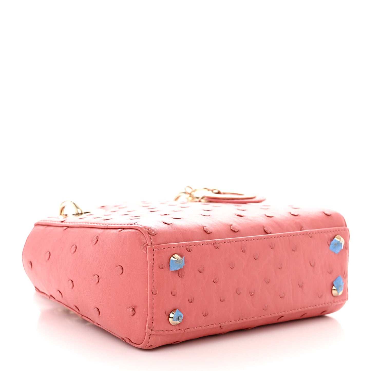 Ostrich Mini Lady Dior Pink