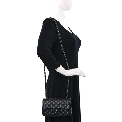 Chanel Iridescent Caviar Quilted Mini Rectangular Flap Black 2 of 10