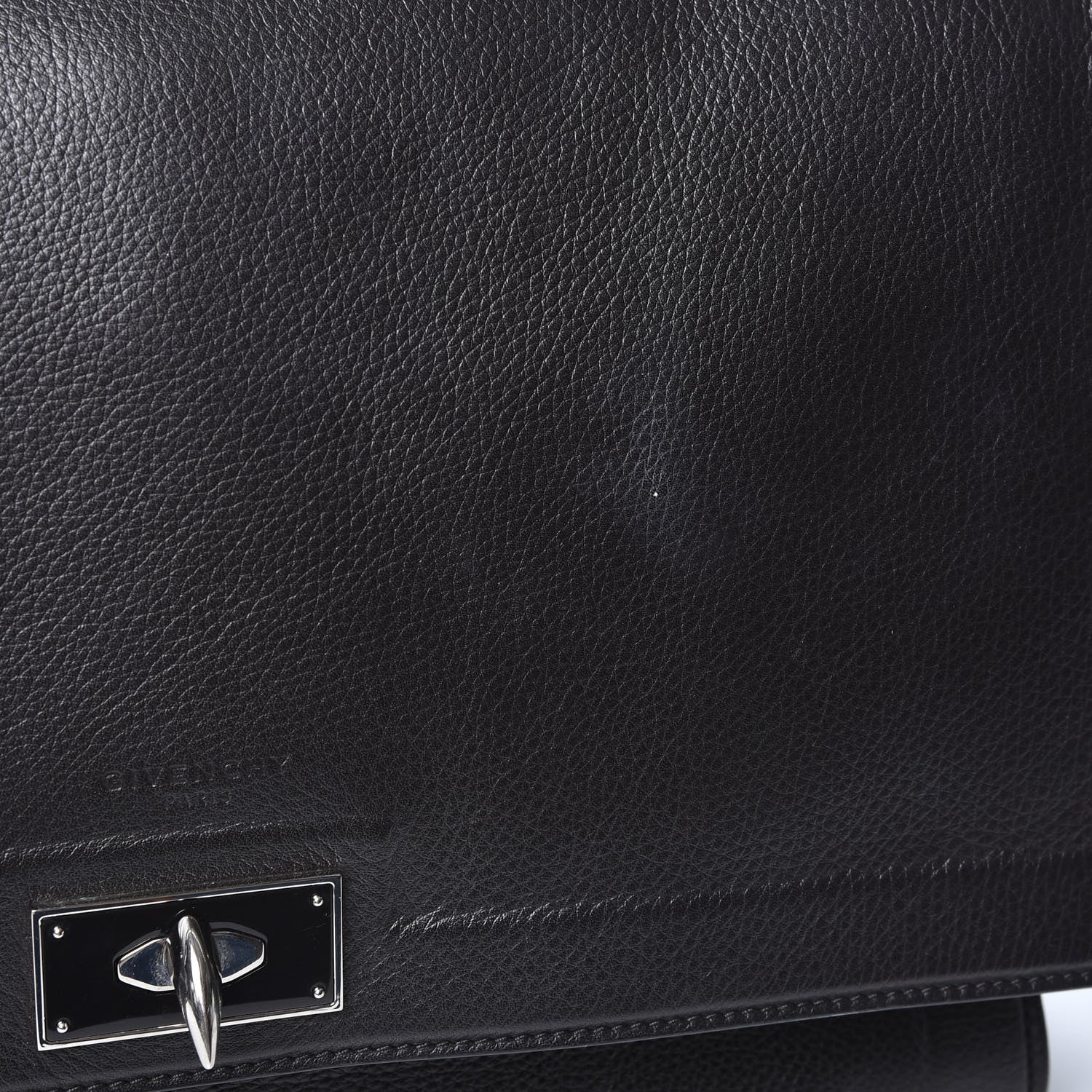Givenchy Grained Calfskin Medium Shark Lock Satchel Black 8 of 14