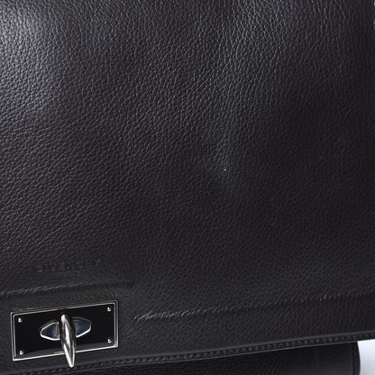 Givenchy Grained Calfskin Medium Shark Lock Satchel Black 8 of 14