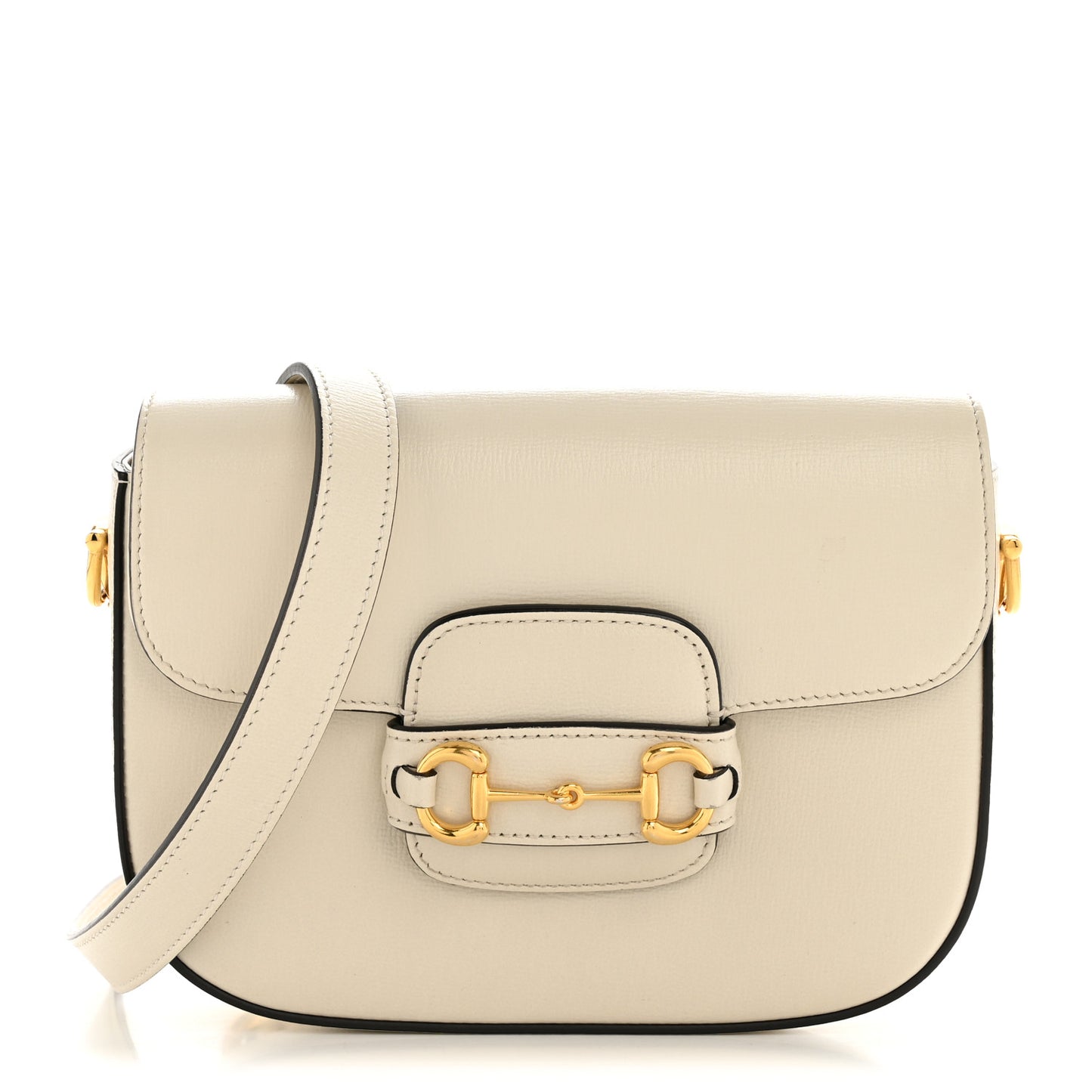 Azalea Calfskin Horsebit 1955 Shoulder Bag Mystic White