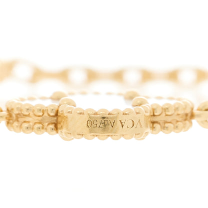 Van Cleef & Arpels 18K Yellow Gold Mother of Pearl 5 Motifs Vintage Alhambra Bracelet 4 of 6
