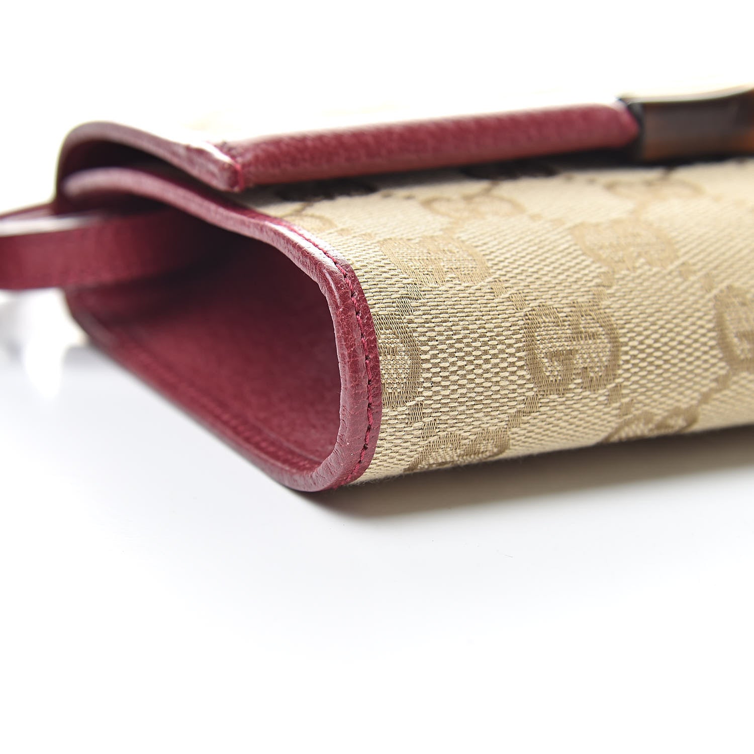 Gucci Monogram Bamboo Bar Clutch Red 8 of 10