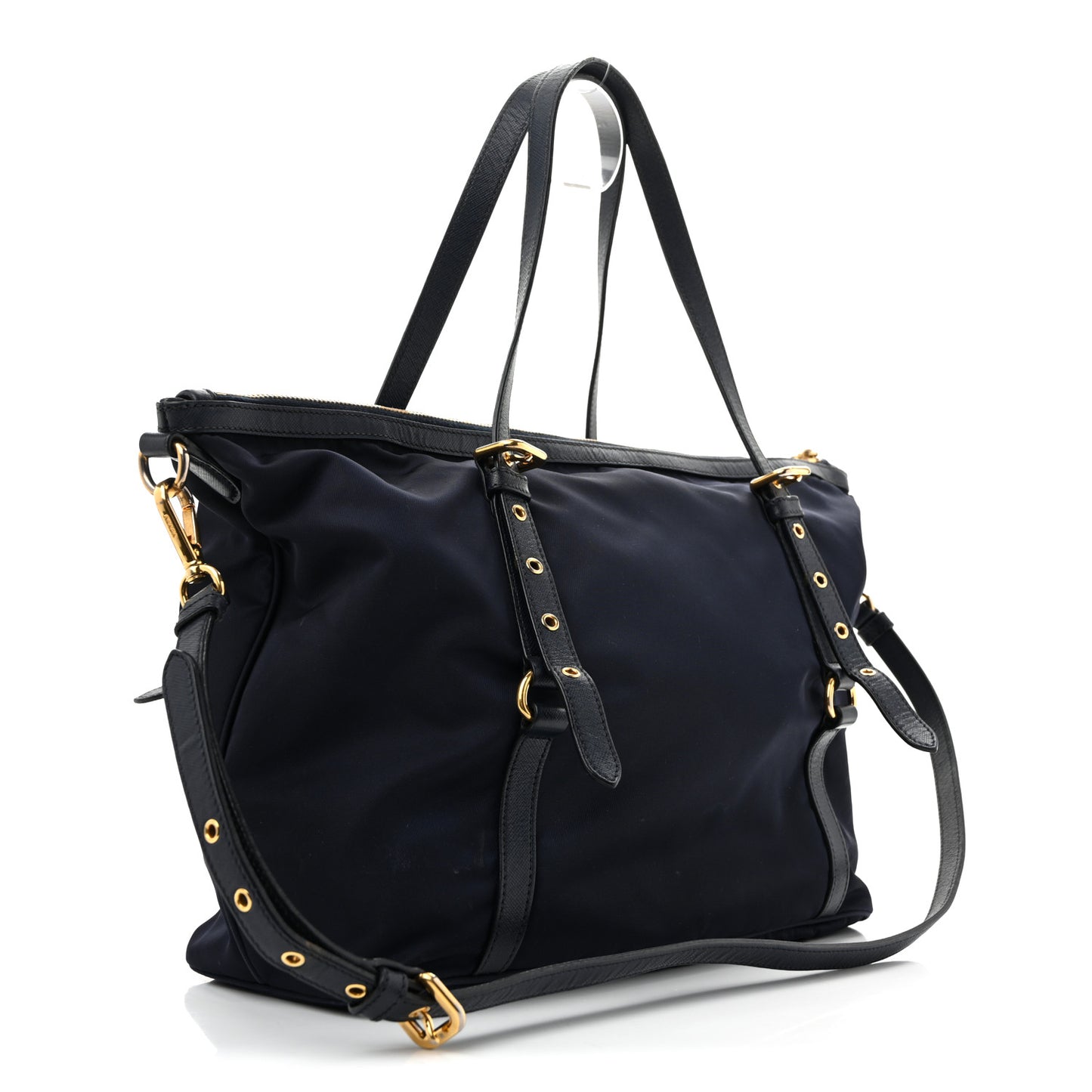 Saffiano Tessuto Nylon Shopping Tote Royal Blue