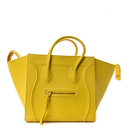 Celine Grained Calfskin Medium Phantom Luggage Yellow 1 of 14
