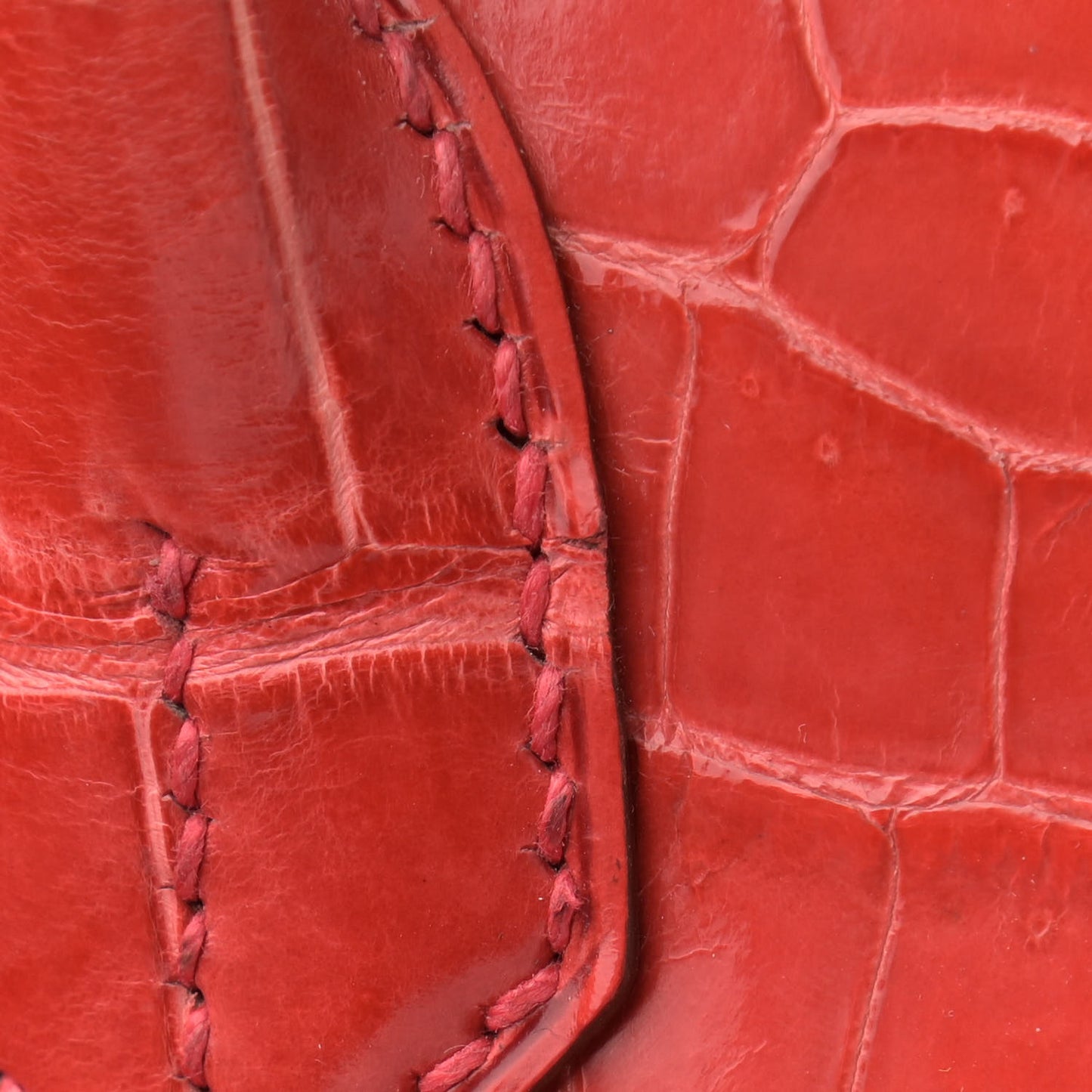 Shiny Porosus Crocodile Birkin 35 Bougainvillea