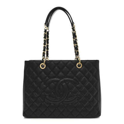 Chanel Caviar Quilted Grand Shopping Tote GST Black 1 of 12