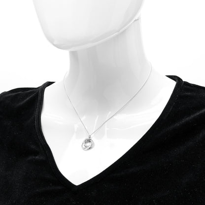 Tiffany 18K White Gold Diamond 1837 Triple Interlocking Circles Pendant Necklace 2 of 6