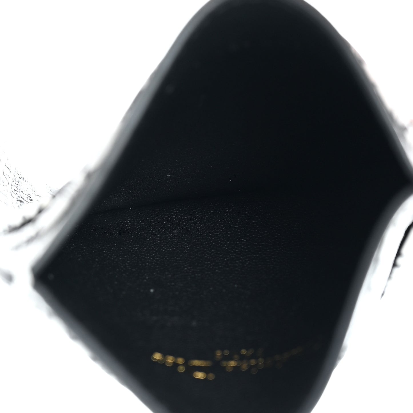 Calfskin Plan De Paris Print Card Holder White Black