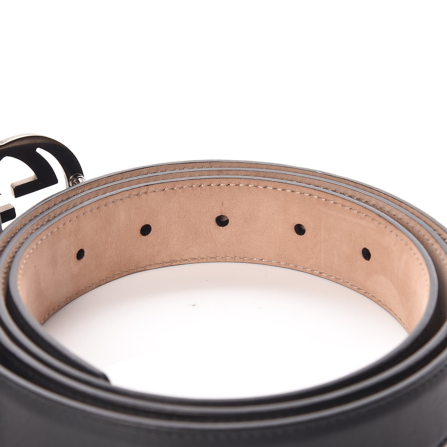 Gucci Calfskin Interlocking G Belt 120 48 Black 5 of 6