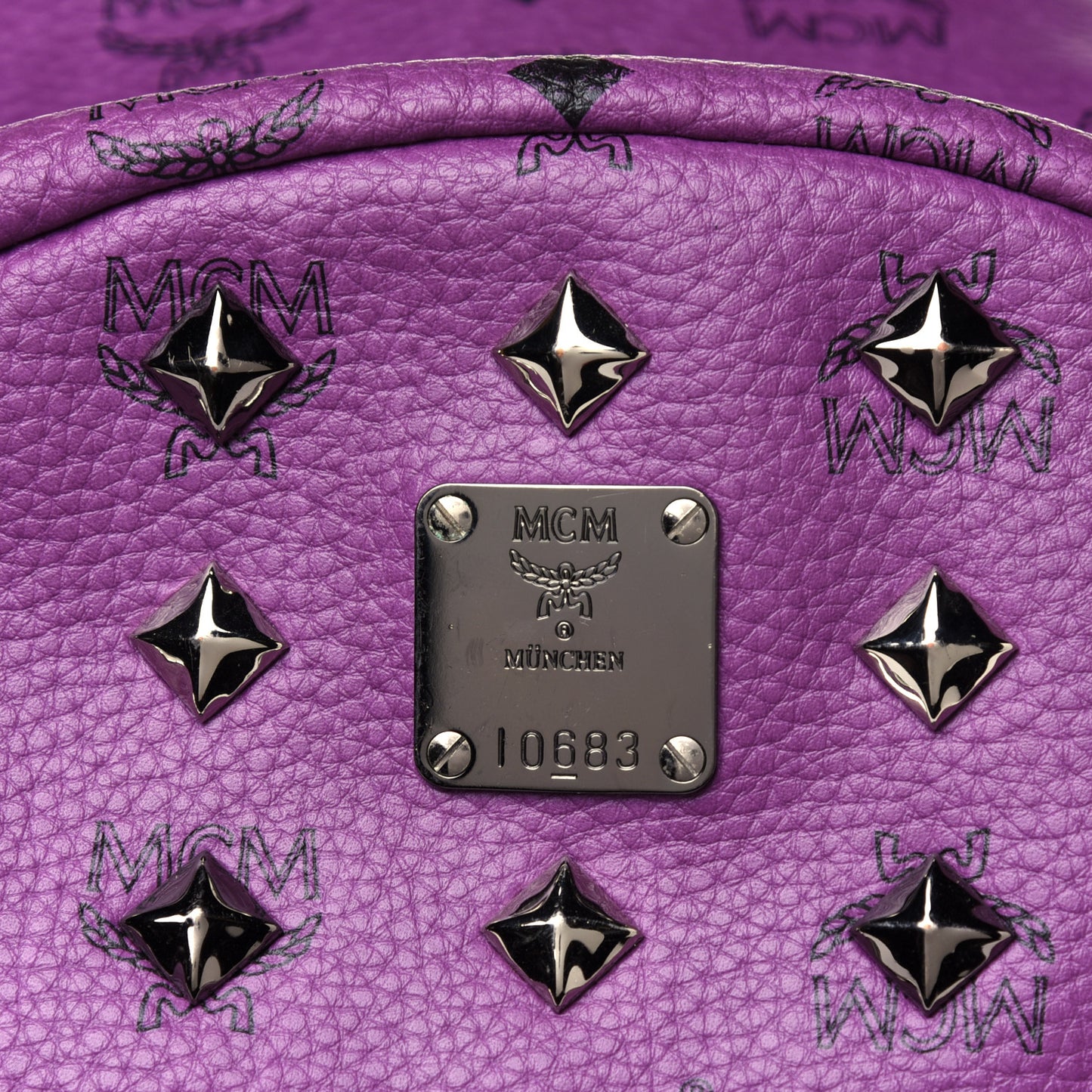 Visetos Studded Medium Stark Backpack Purple