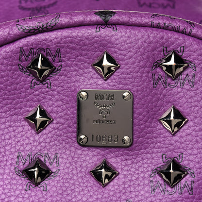 MCM Visetos Studded Medium Stark Backpack Purple 11 of 11