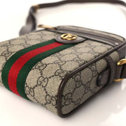Gucci GG Supreme Monogram Web Mini Ophidia Messenger Brown 9 of 9