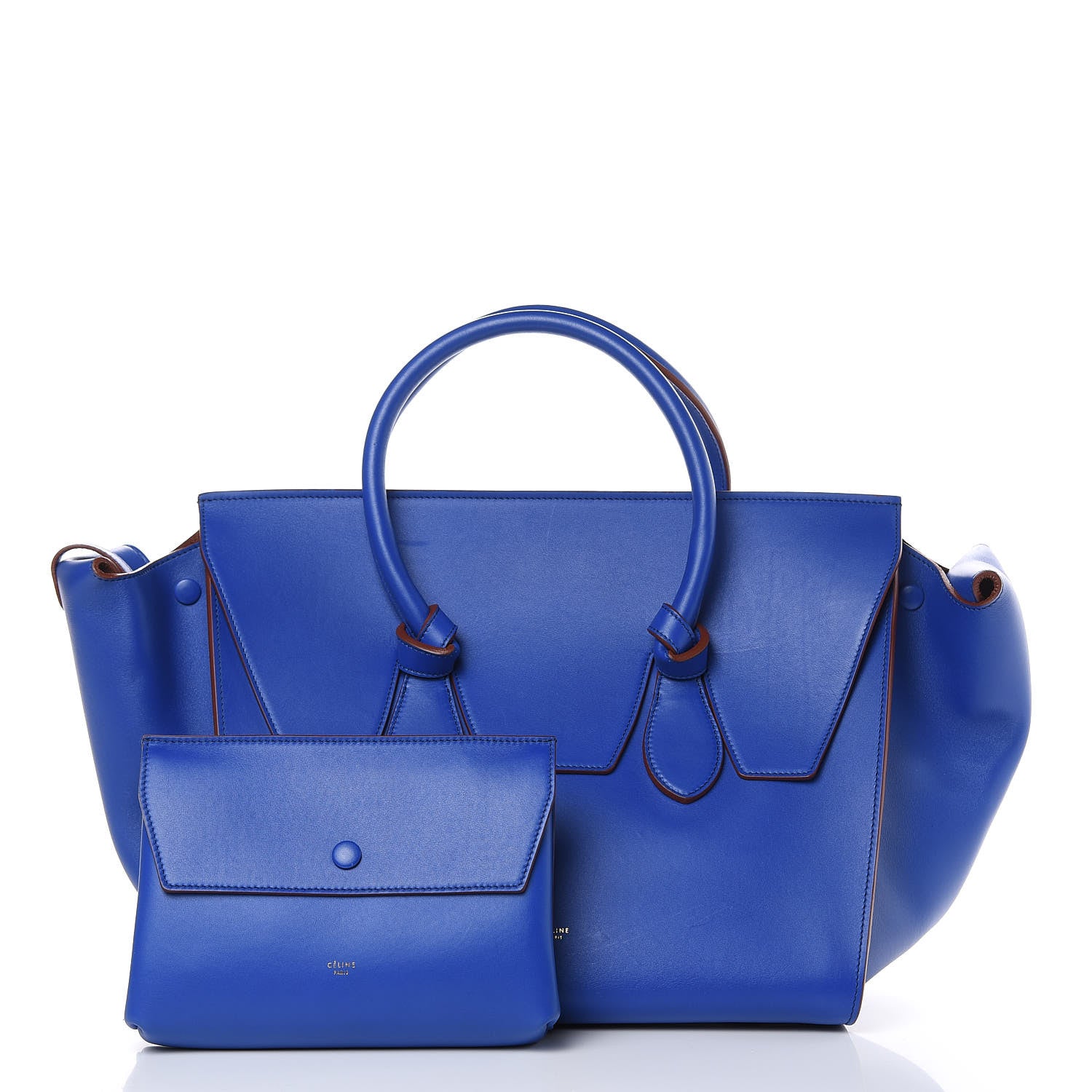 Celine Natural Calfskin Medium Tie Knot Tote Indigo 3 of 20