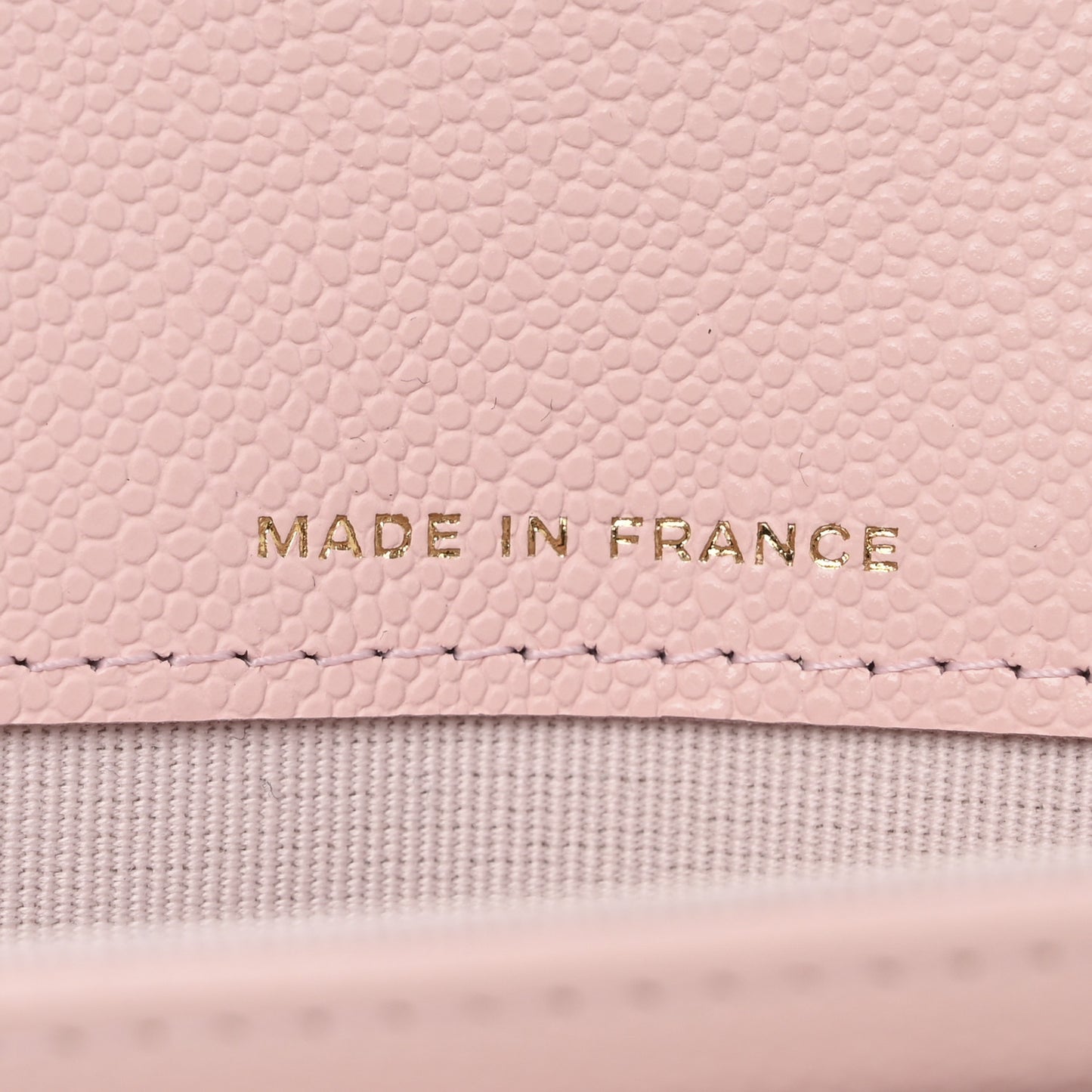 Caviar Quilted Flap Card Holder Wallet Light Pink