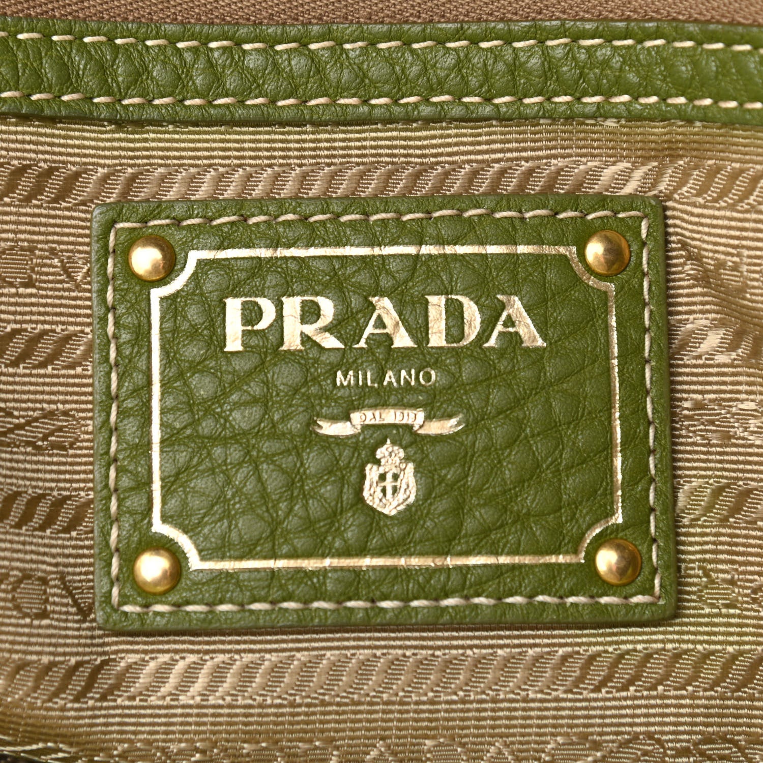 Prada Vitello Daino Shopping Tote Green 6 of 10