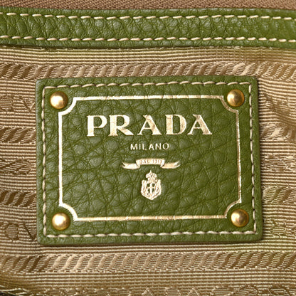 Prada Vitello Daino Shopping Tote Green 6 of 10