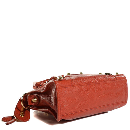 Balenciaga Agneau Giant 12 Gold Hardware Mini City Rouge Ambre 4 of 13