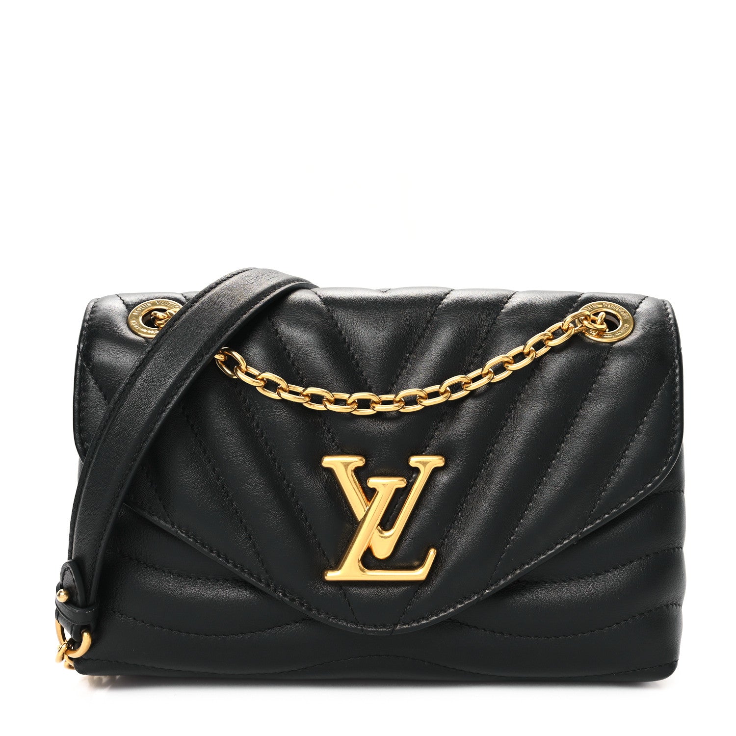 Louis Vuitton Calfskin LV New Wave Chain Bag Black 1 of 12