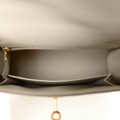 Hermes Epsom Kelly Sellier 25 Craie 5 of 12