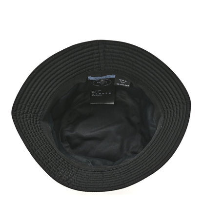 Prada Re-Nylon Metal Triangle Logo Womens Bucket Hat M Black 7 of 9
