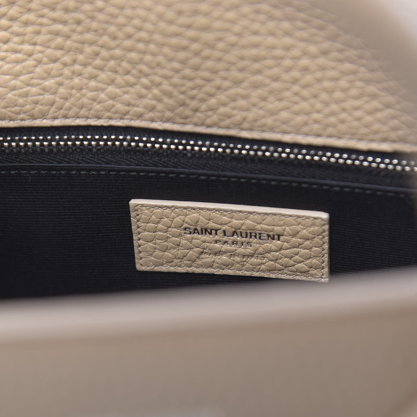 Grained Calfskin Small Sac De Jour Dark Beige