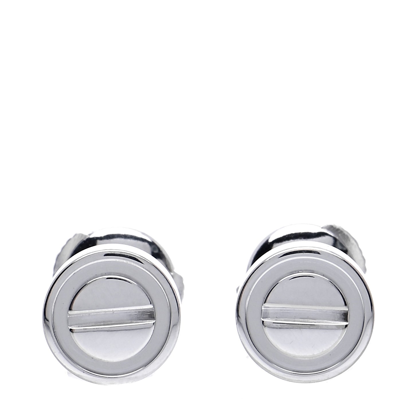 18K White Gold LOVE Earrings