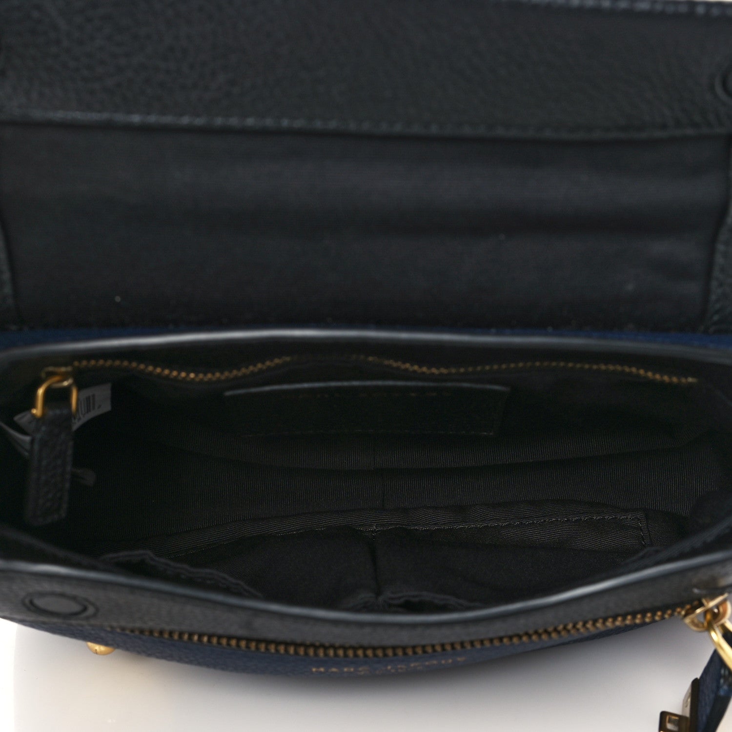 Marc Jacobs Pebbled Calfskin Crossbody Black Blue 4 of 6