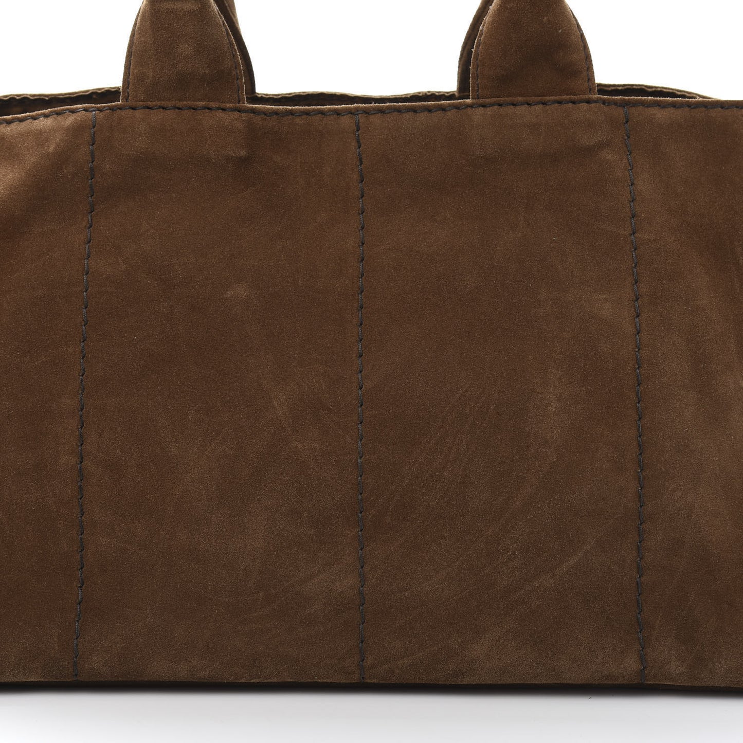 Suede Scamosciato Logo Tote Sigaro