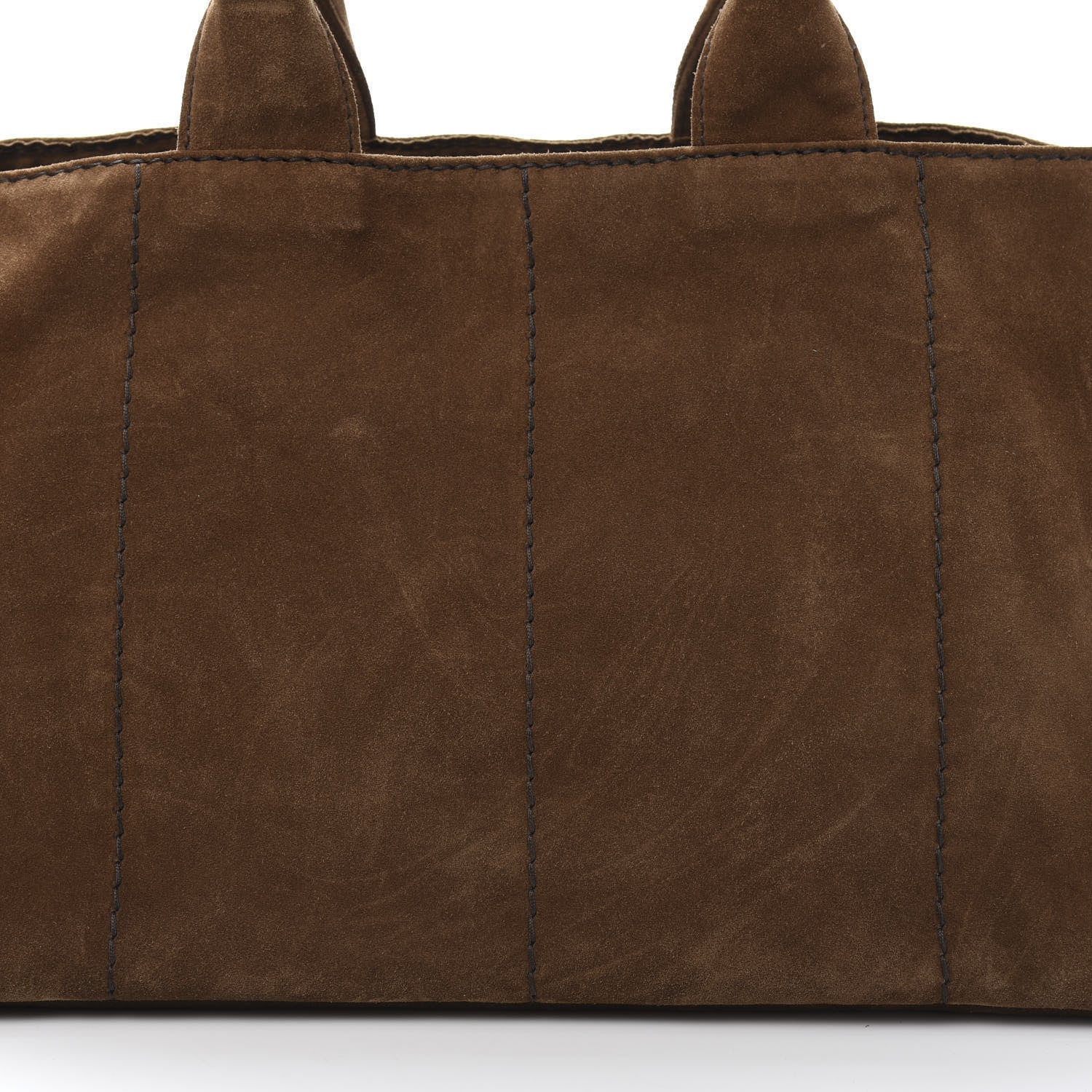 Prada Suede Scamosciato Logo Tote Sigaro 12 of 13