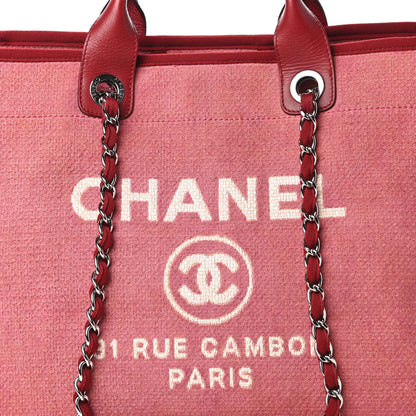 Chanel Canvas Medium Deauville Tote Red 10 of 10