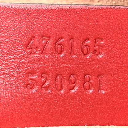 Gucci Calfskin Matelasse GG Marmont Cosmetic Case Hibiscus Red 7 of 8