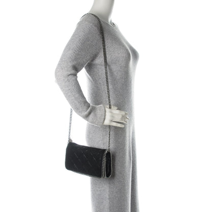 Stella McCartney Shaggy Deer Quilted Falabella Crossbody Bag Black 2 of 7