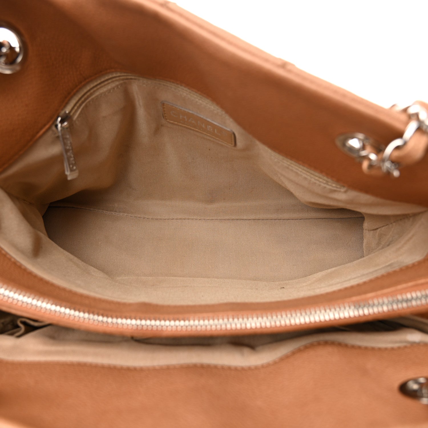 Chanel Caviar Quilted Timeless CC Shopping Tote Brown 5 of 20