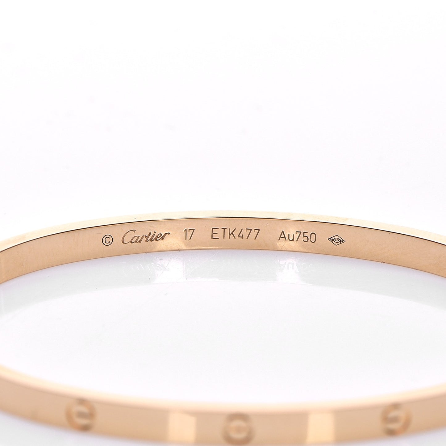 18K Yellow Gold Small LOVE Bracelet 17