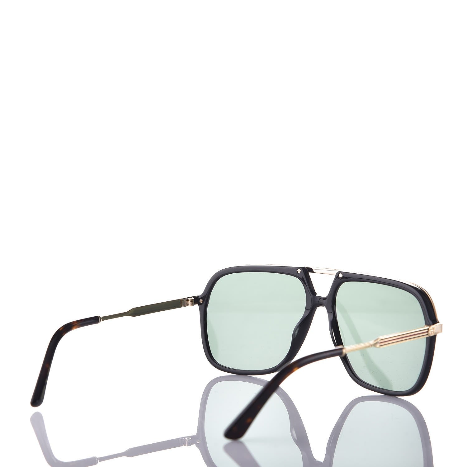 Gucci Squared Aviator GG Sunglasses GG0200S Black 4 of 9